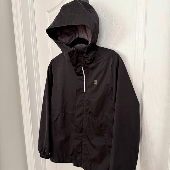 MEC Aquanator Rain Jacket Black Size 12 Youth - Picture 2 of 7